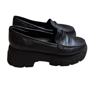 Harmonica‎ Black Platform Loafers